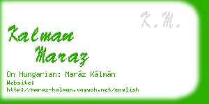 kalman maraz business card